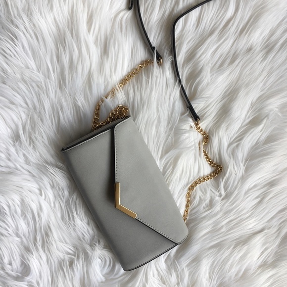 Gray and Gold Crossbody Handbag Purse - Picture 2 of 7